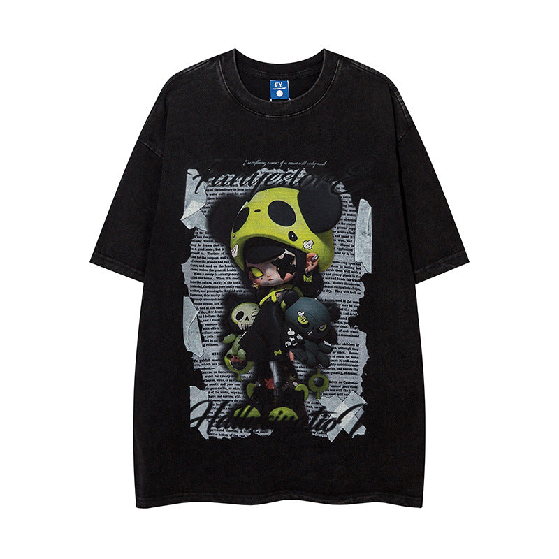 Sad Cartoon Distressed Tee