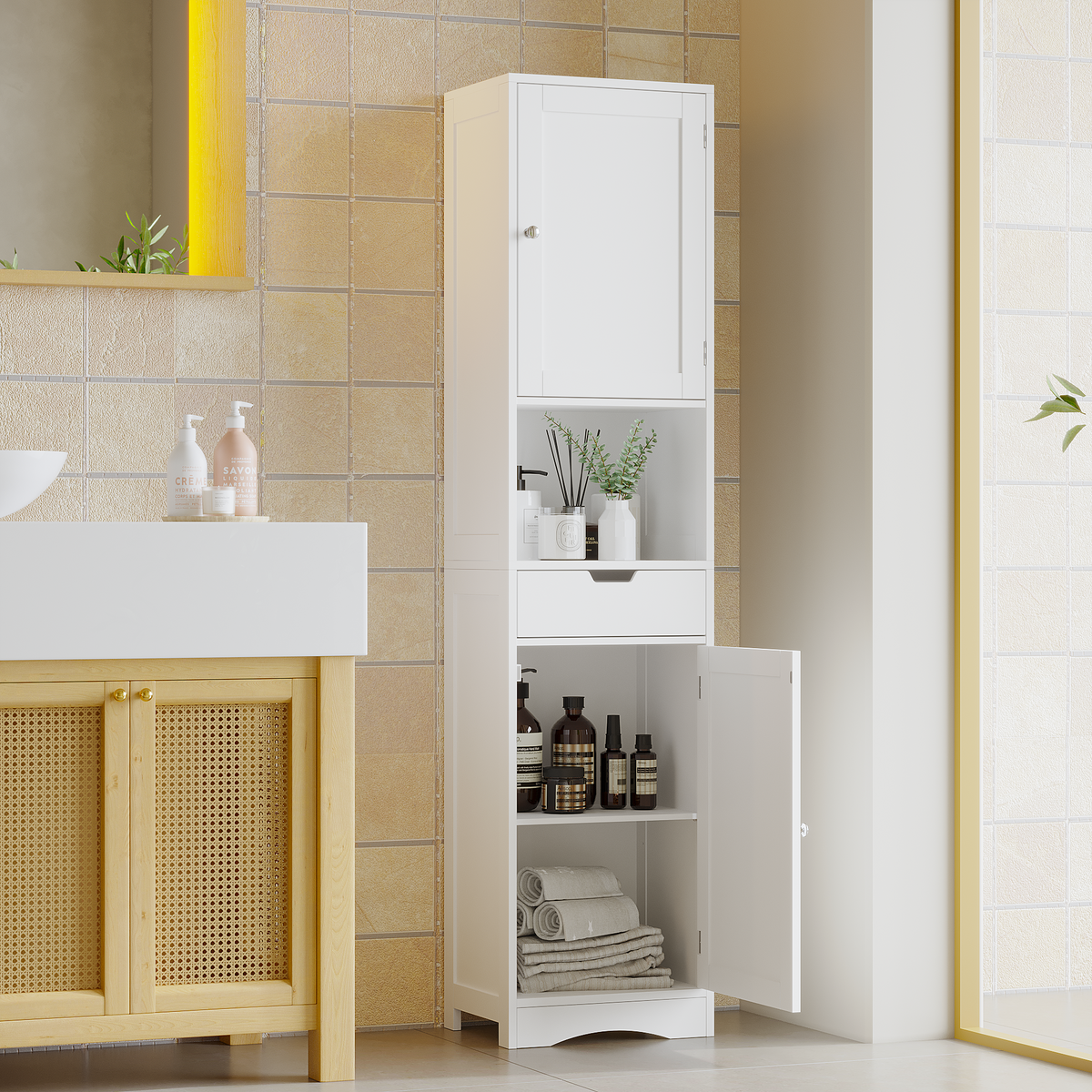 Tall Bathroom Storage Cabinet