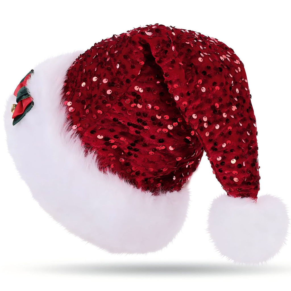 Sequin Plush Christmas Hat