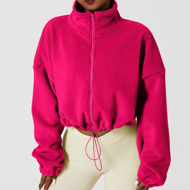 Sherpa-Collar Fleece Jacket