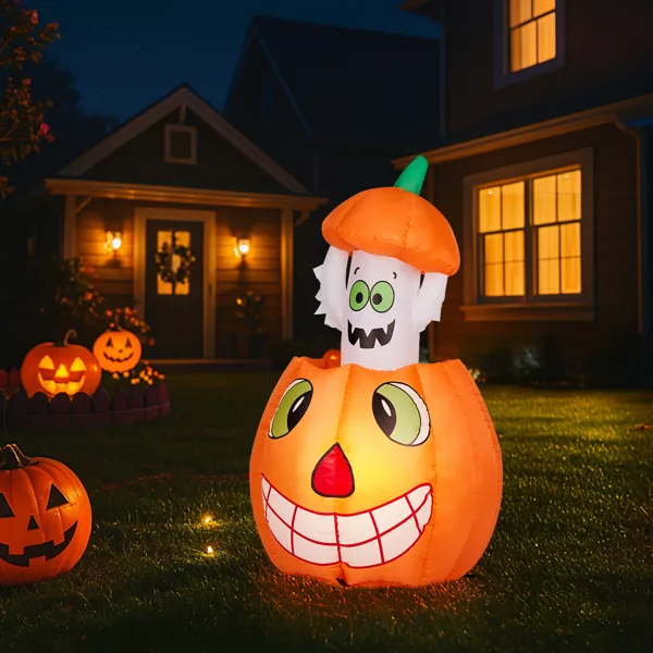 2.8 ft Inflatable Pumpkin Ghost