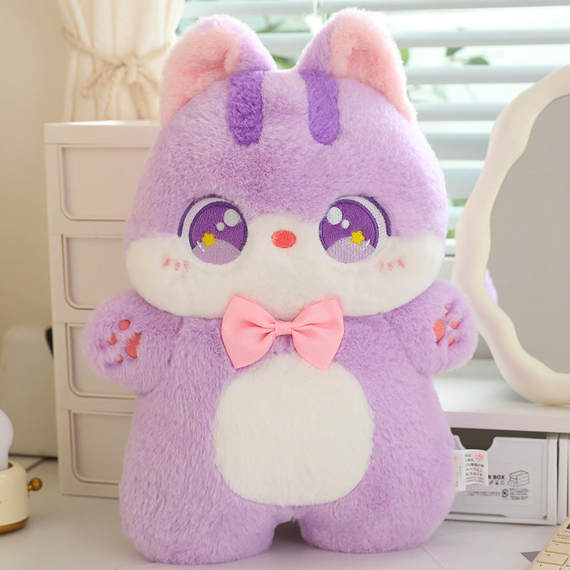 Colorful Cat Plush Pillow