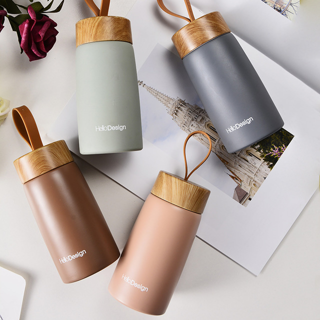 Insulated Bamboo-Lid Coffee Tumbler