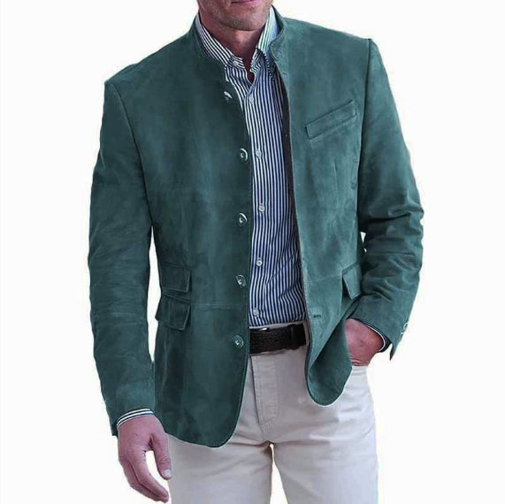 Men's Stand-Collar Casual Blazer