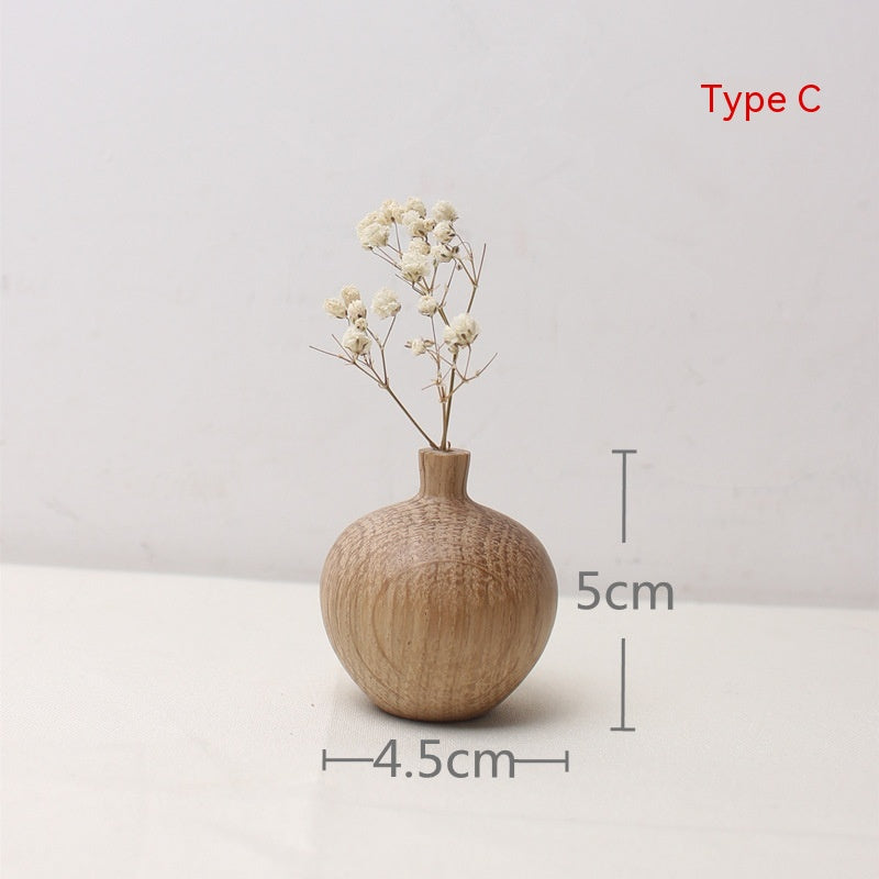 Solid Wood Dried Flower Vase