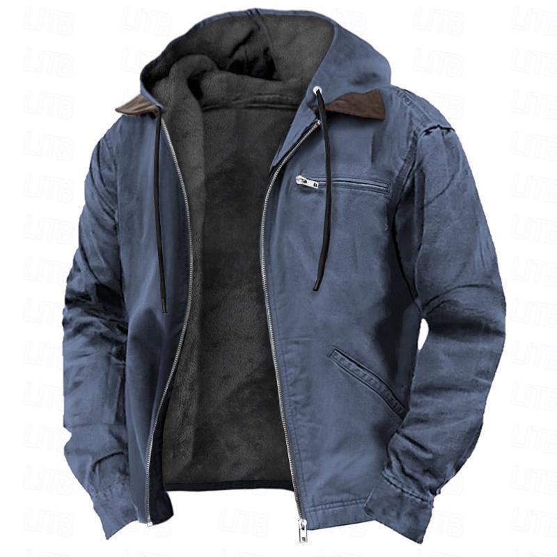 Men's Fleece Hooded Zip Jacket