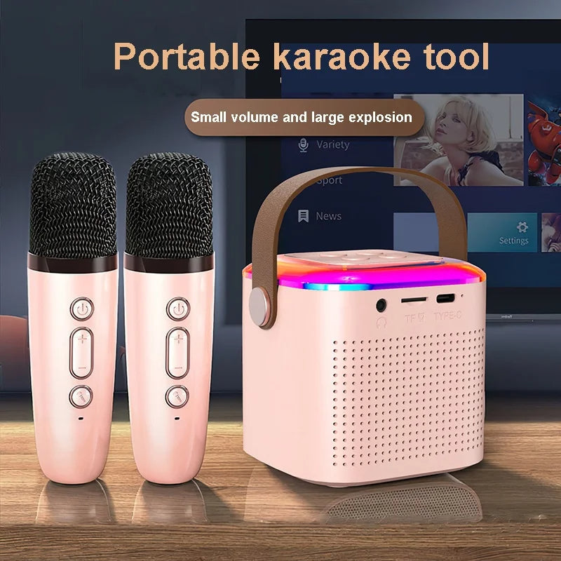 Karaoke Bluetooth Speaker with 2 Wireless Mics