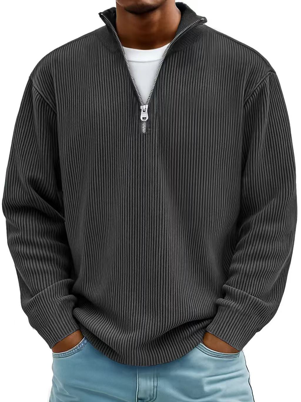 Men's Corduroy Quarter-Zip Pullover