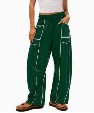 Striped Wide-Leg Sweatpants