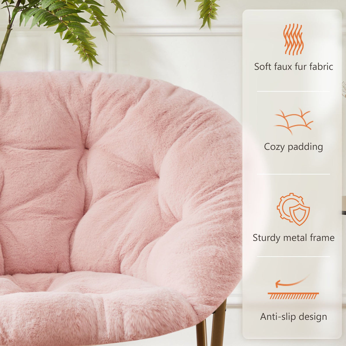 Faux Fur Saucer Chair