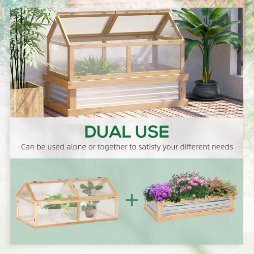 Raised Garden Bed with Mini Greenhouse