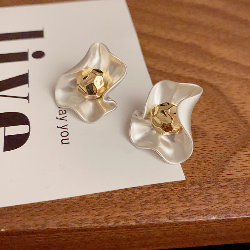 Metal Petal Earrings