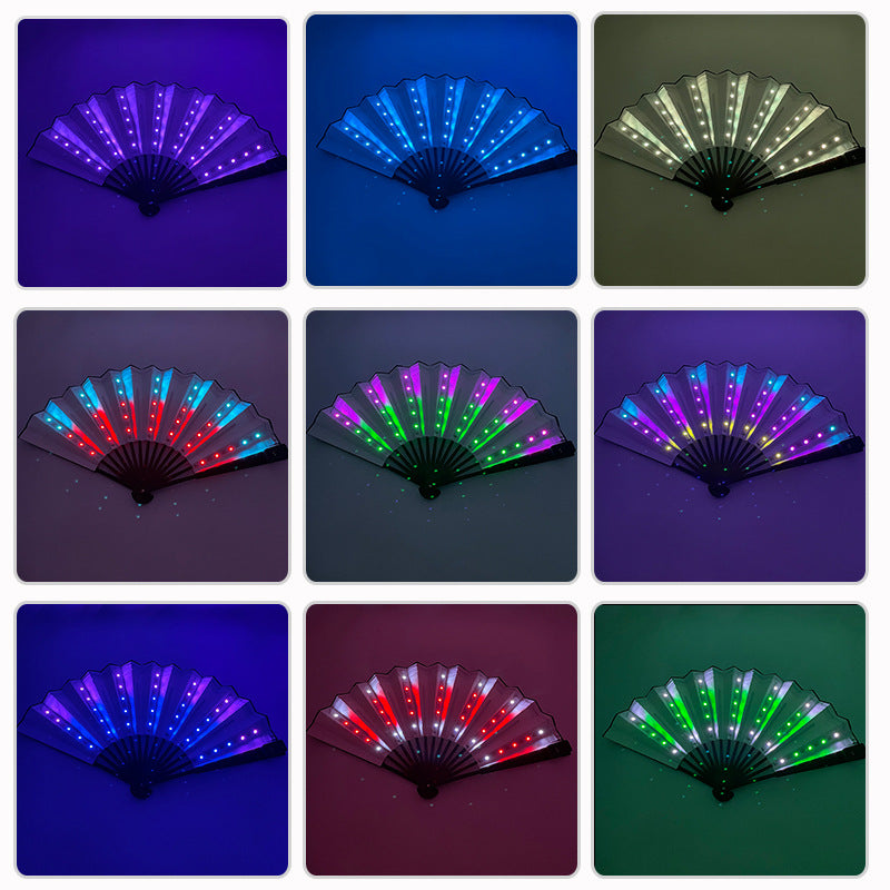 LED Light-Up Folding Hand Fan
