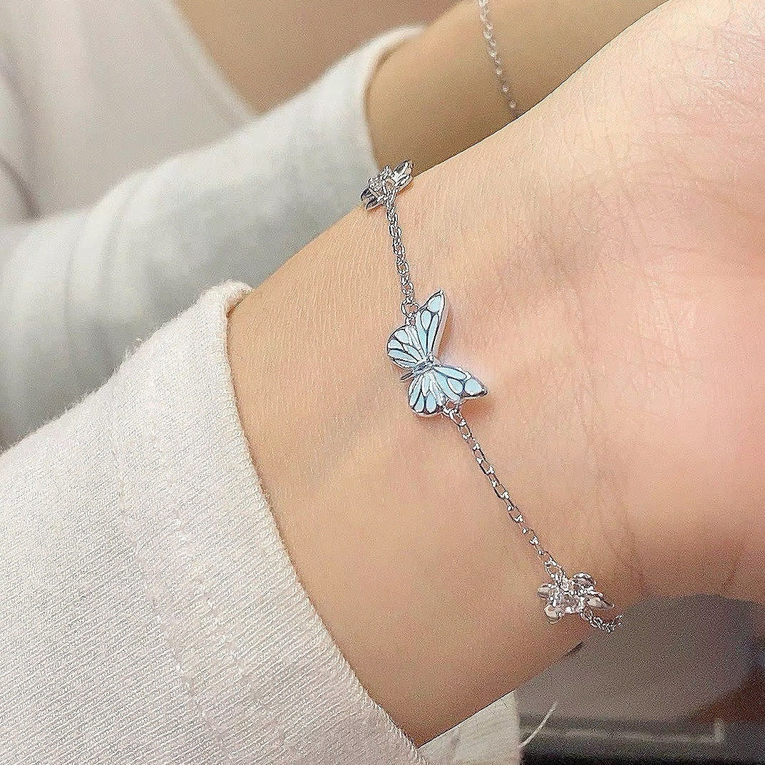 Glow-in-the-Dark Butterfly Necklace & Bracelet