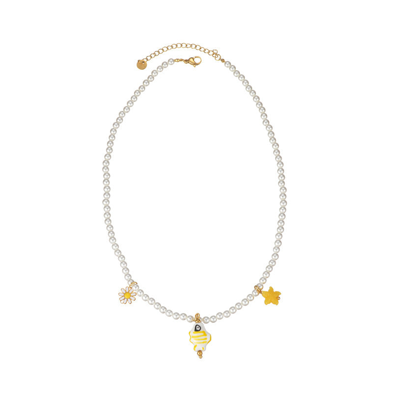 Ceramic Charm Beaded Necklace