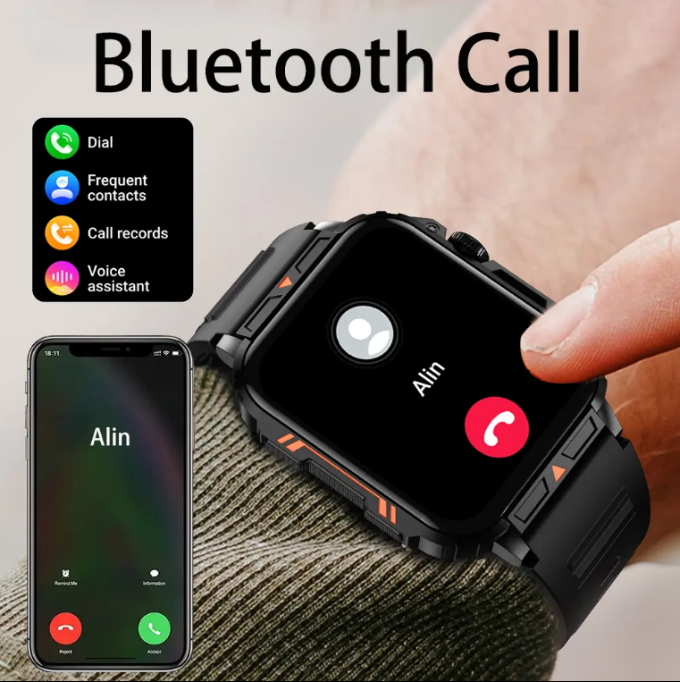 Rugged Outdoor Smartwatch with Bluetooth Calling