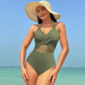 Halter Cross-Strap One-Piece Swimsuit