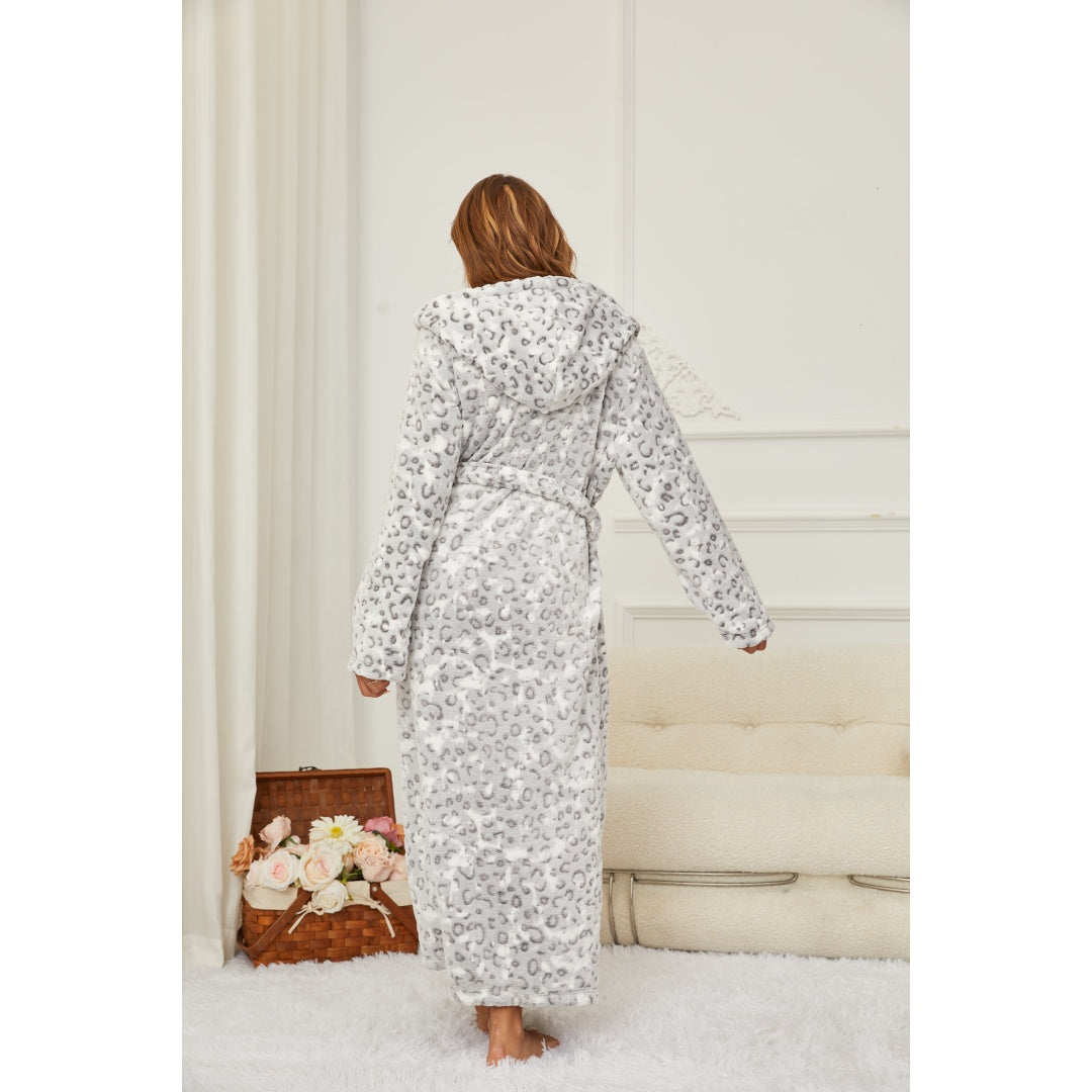 Women's Long Fleece Bathrobe