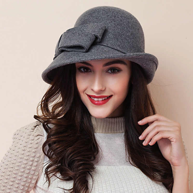 French Retro Wool-Blend Bowler Hat