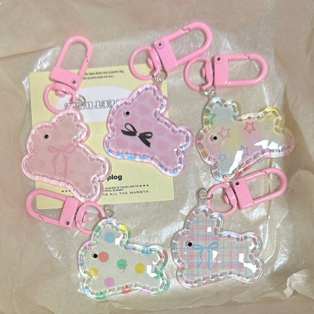 Clear Bunny Keychain