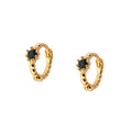 Rhinestone Round Earrings