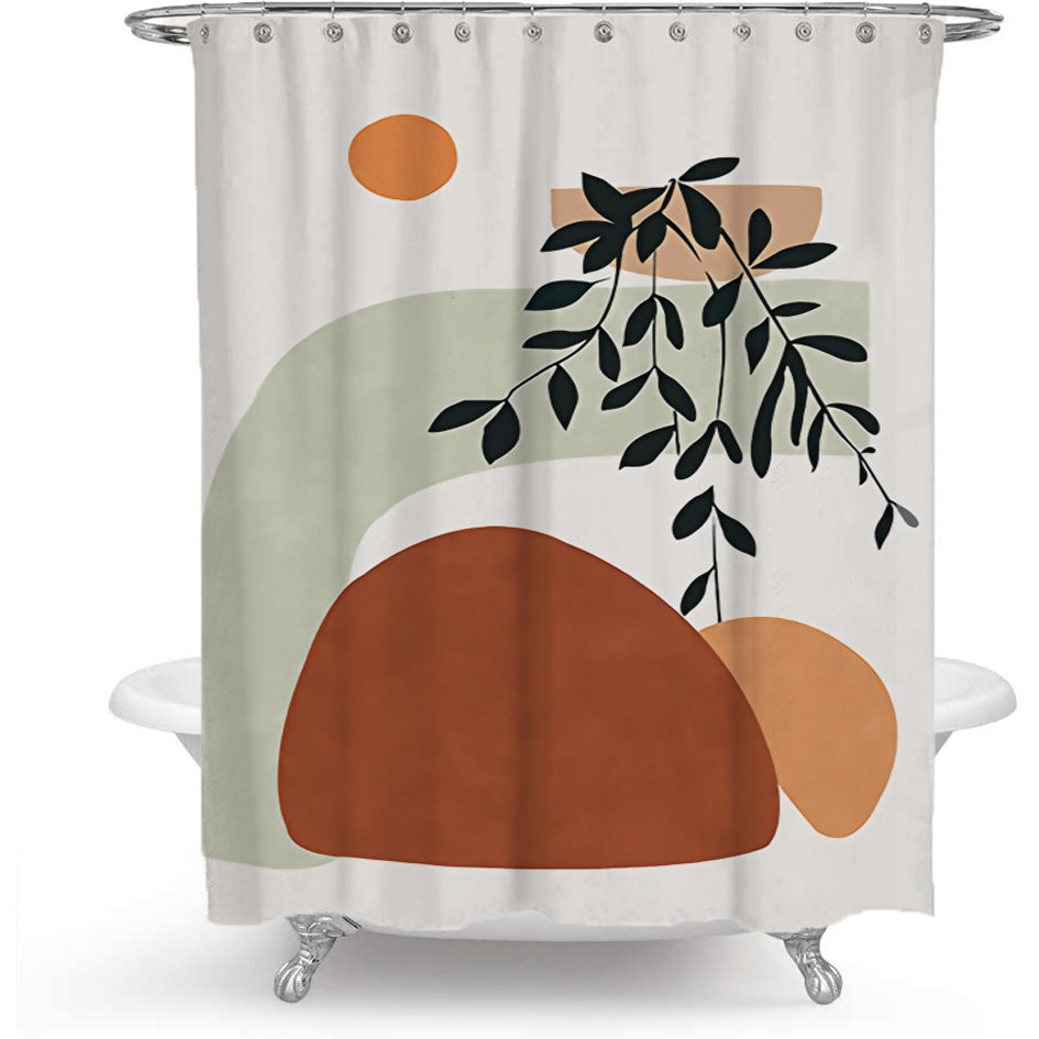 Geometric Print Shower Curtain