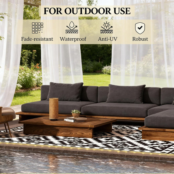 Reversible Outdoor Rug with LED Lights
