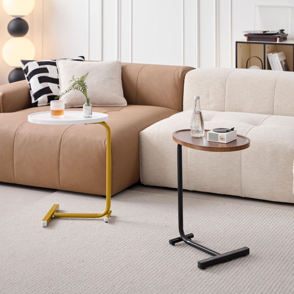 C-Shaped Sofa Side Table