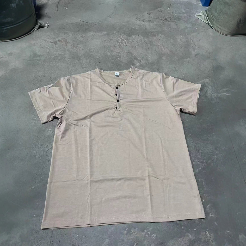 Men's Knit Henley Short-Sleeve Shirt