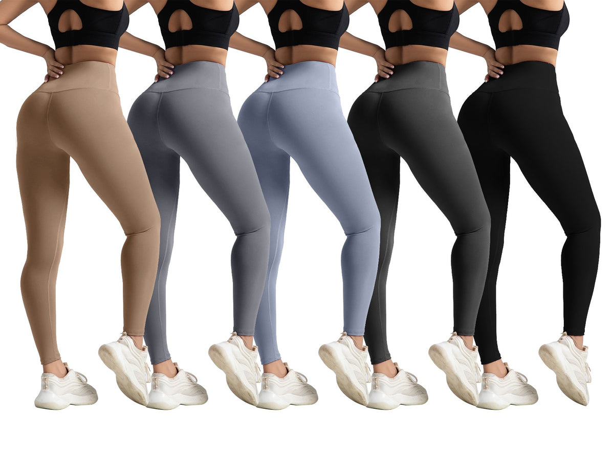 High-Waist Tummy-Control Leggings (5-Pack)