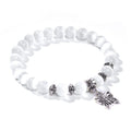 Opalite Bead Charm Bracelet