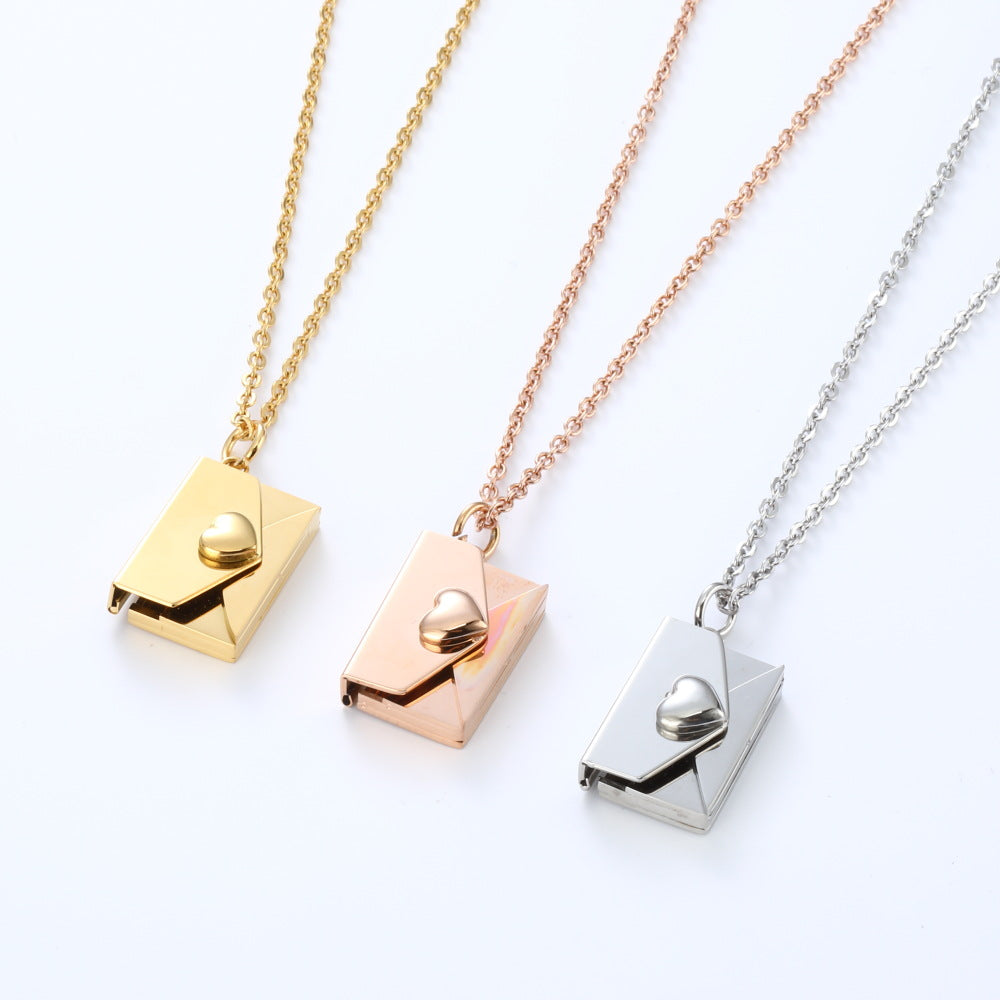 Secret Message Envelope Necklace