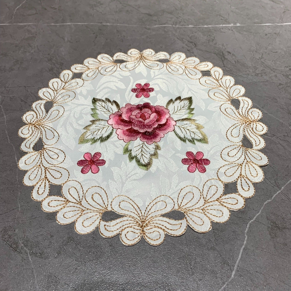 Embroidered Round Placemat