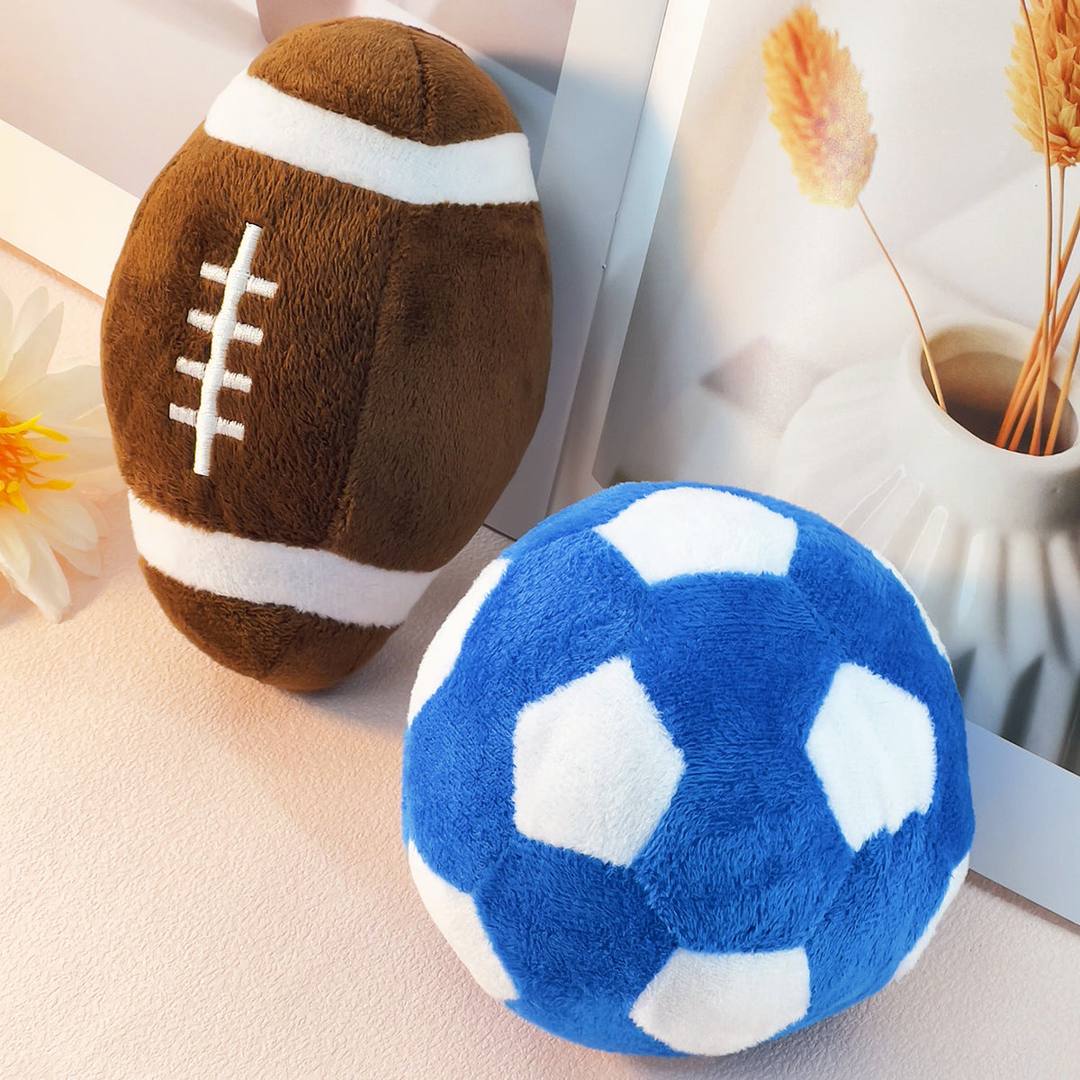 Football & Rugby Plush Dog Toy