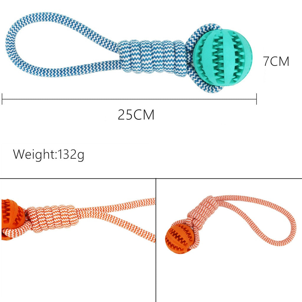 Rope & Rubber Treat Ball