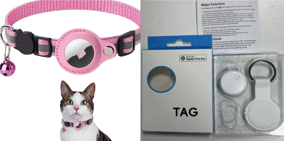 Reflective Collar with AirTag Holder