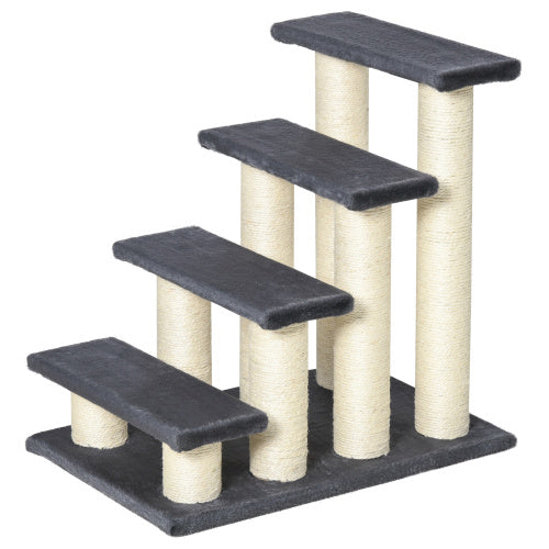4-Step Pet Stairs with Scratching Post