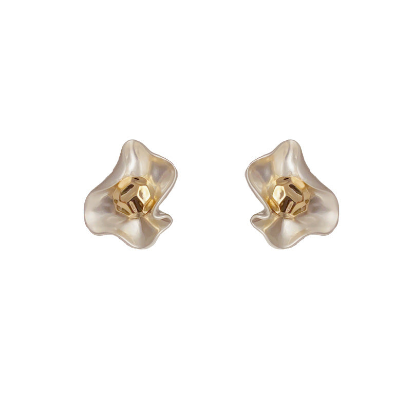 Metal Petal Earrings