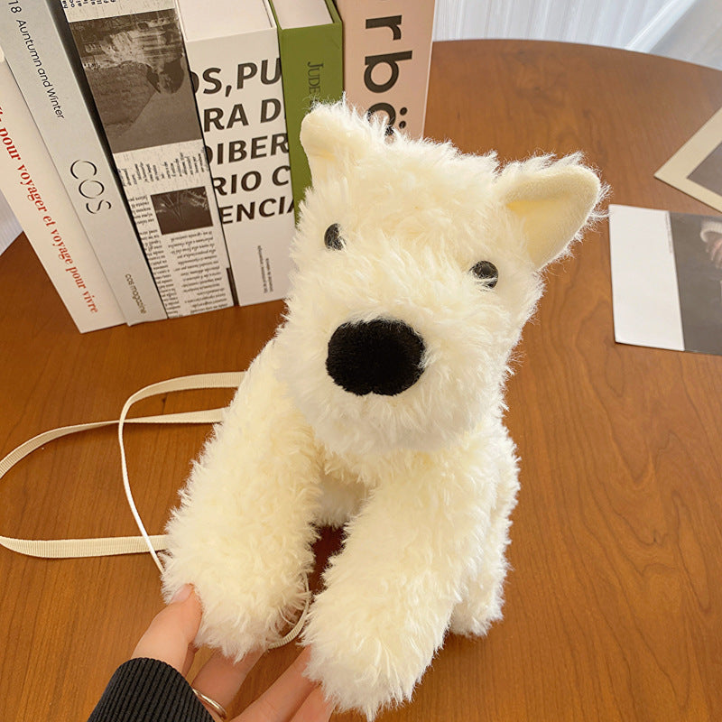 Fluffy Puppy Plush Shoulder Bag