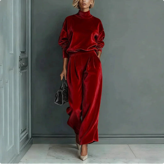 High-Neck Zip Tracksuit Set