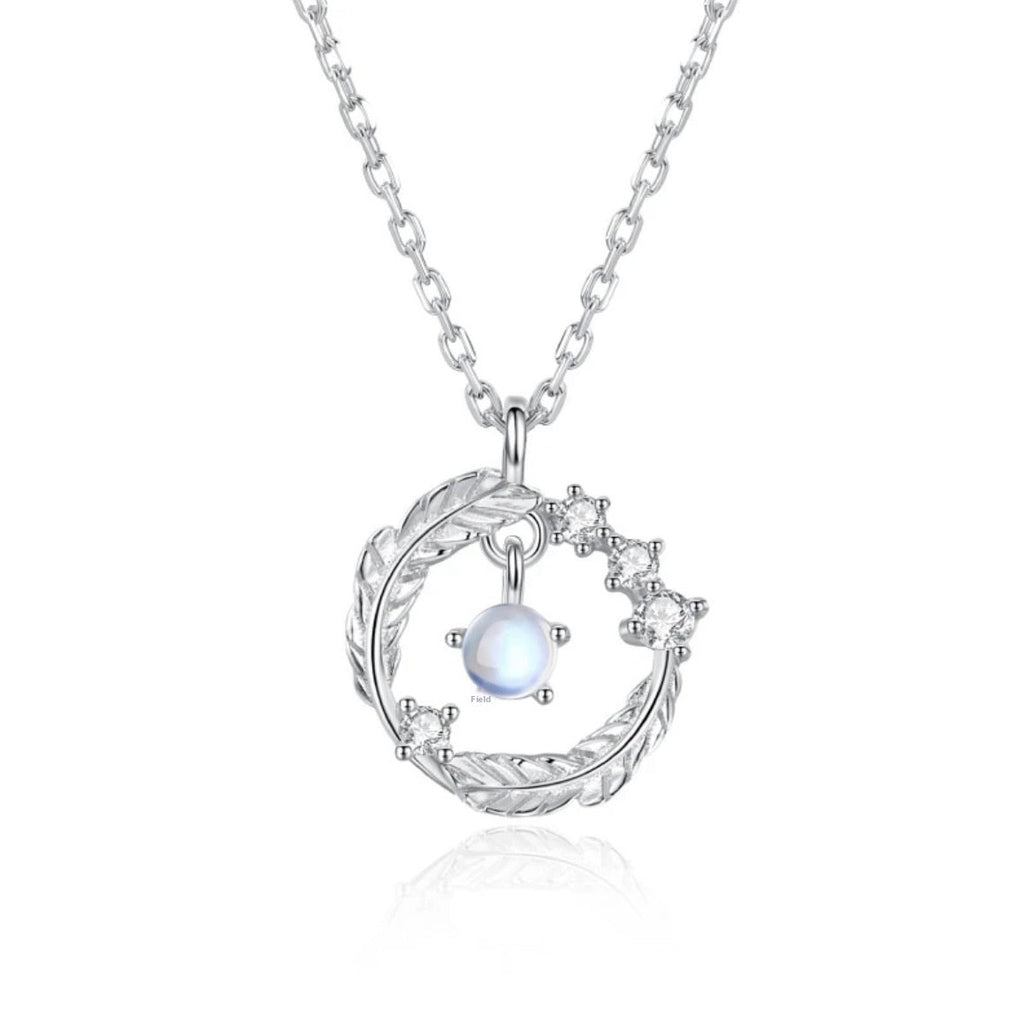 Silver-Tone Feather Pendant Necklace