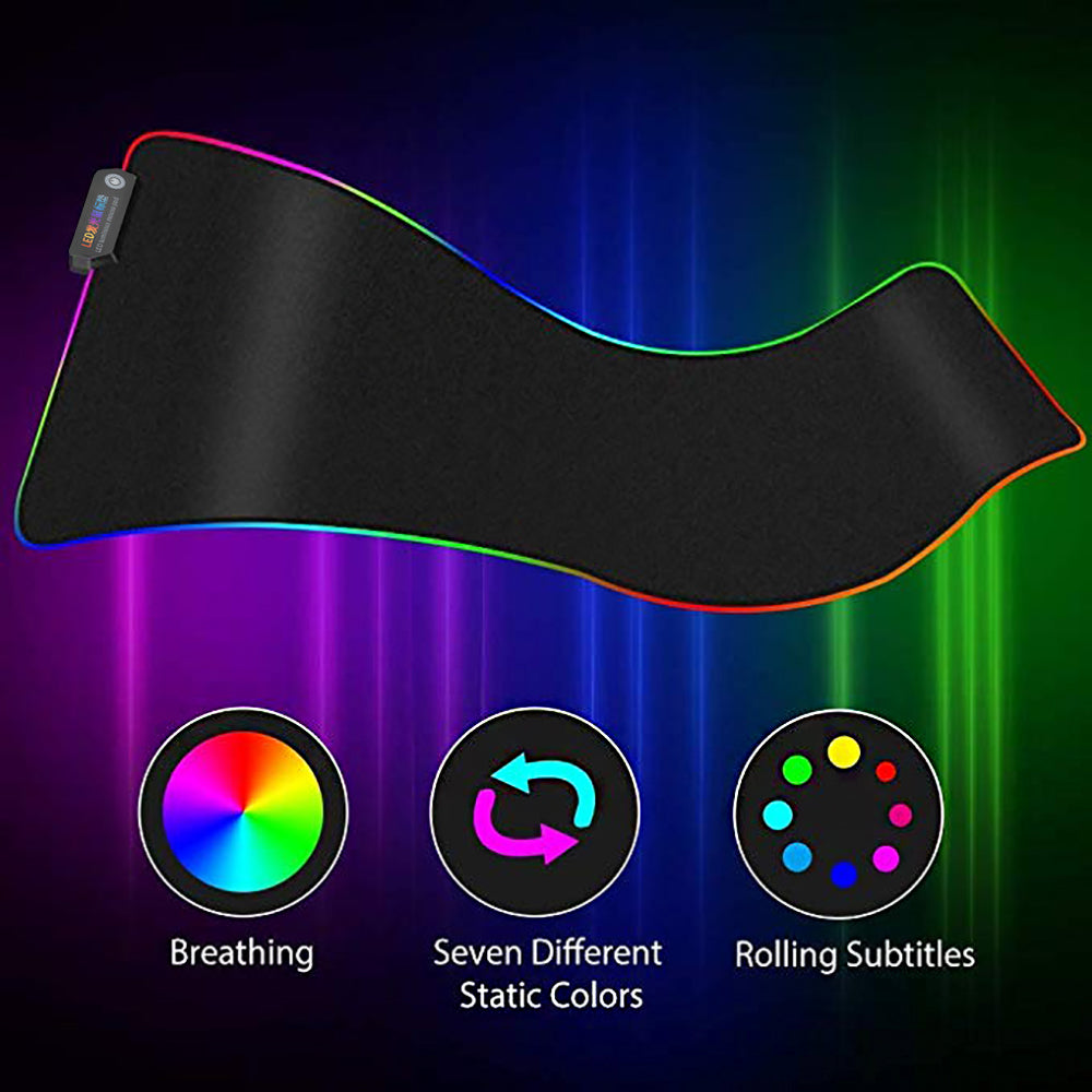 RGB Light-Up Desk Mouse Pad