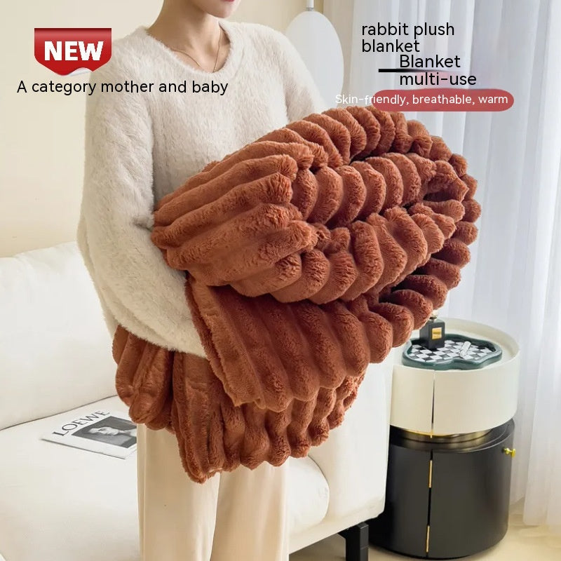 Bubble Faux Fur Throw Blanket