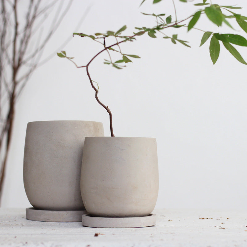 Round Concrete Planter