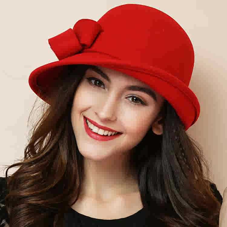 French Retro Wool-Blend Bowler Hat
