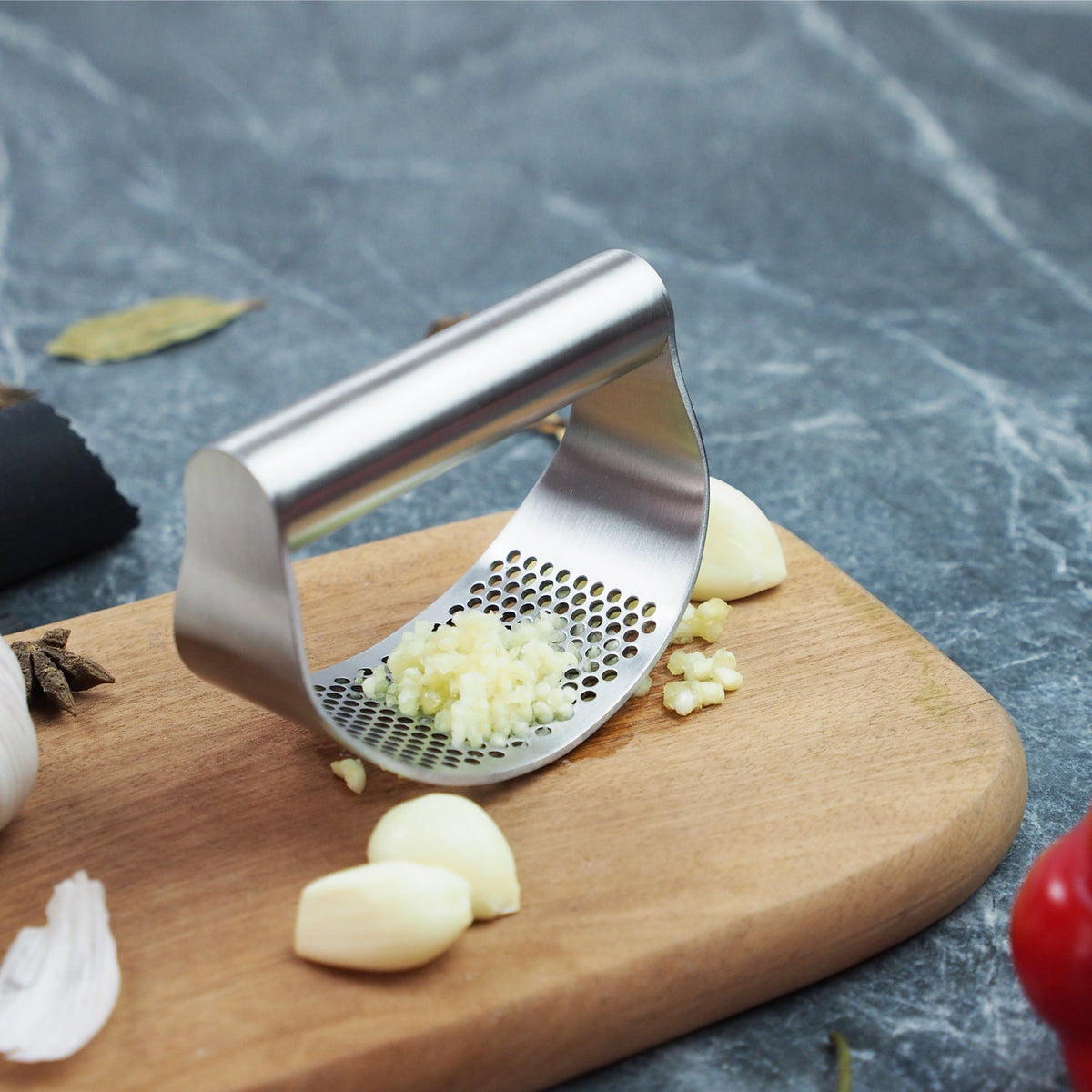 Stainless Steel Rocker Garlic Press
