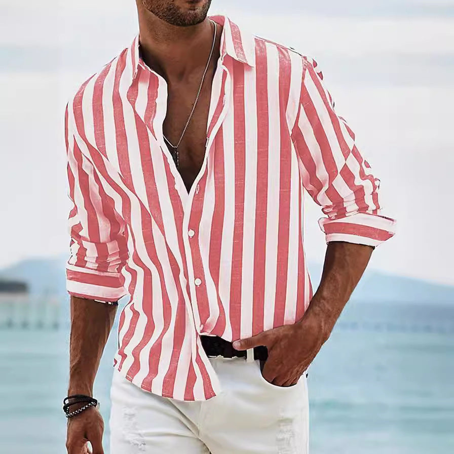 Men's Striped Casual Shirt