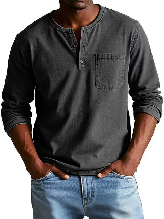 Men's Long-Sleeve Henley Tee