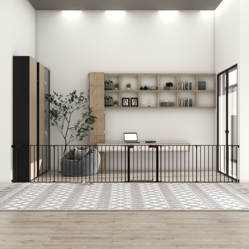 6-Panel Metal Pet Play Yard & Safety Gate