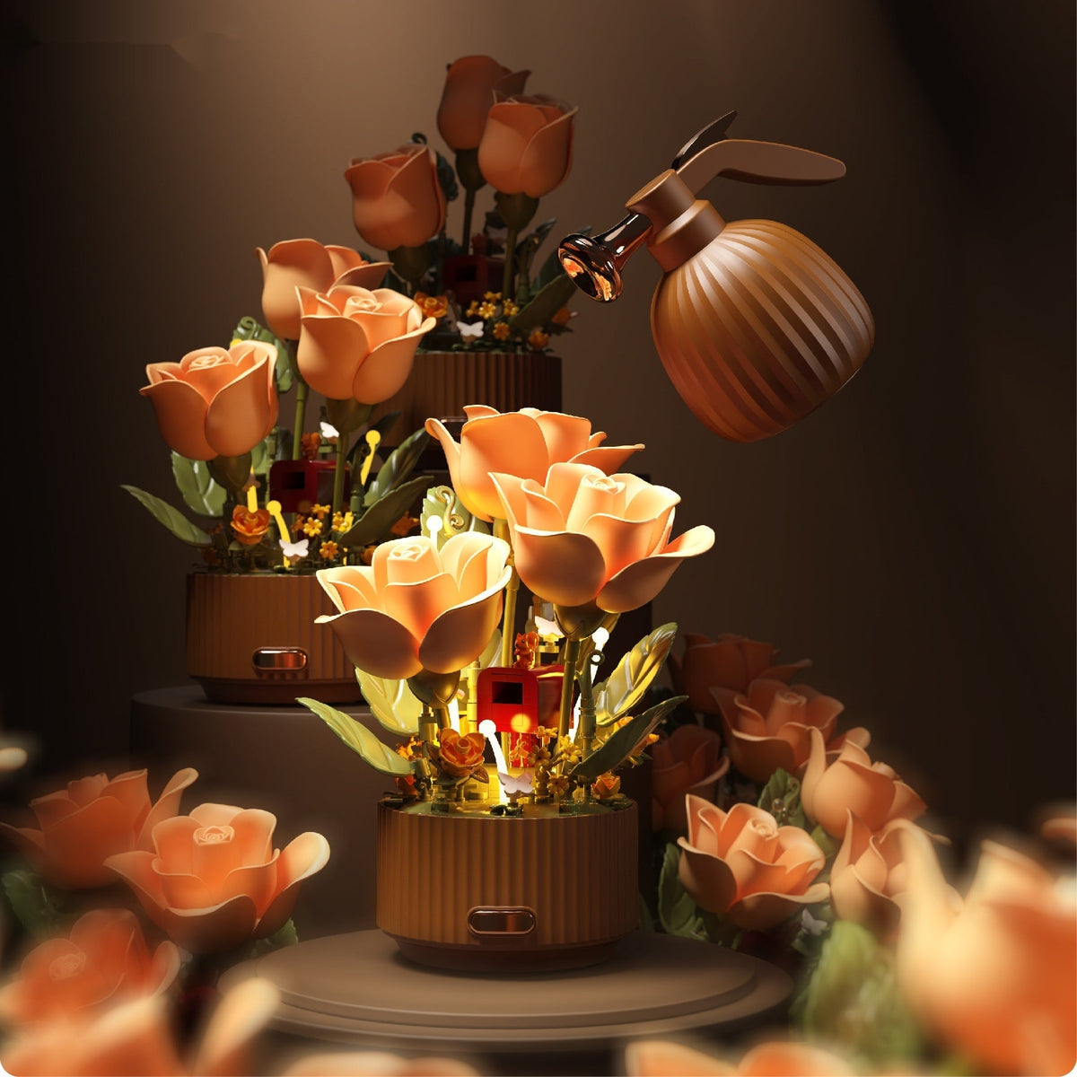 Light-Up Flower Building Block Set
